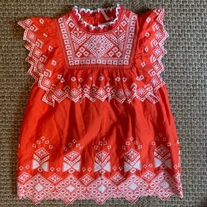 Anthropologie embroidered Top